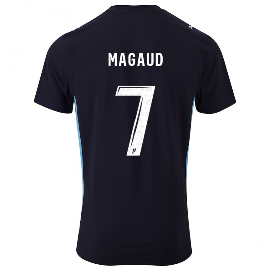 גברים כדורגל Kyle Magaud #7 שחור תכלת הרחק ג'רזי 2025/26