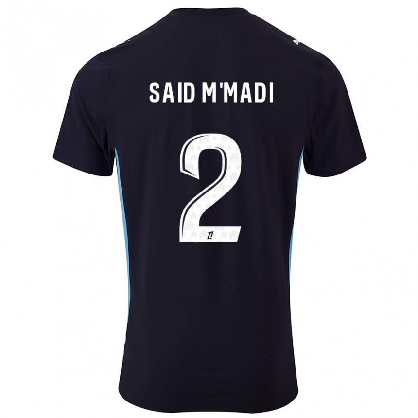 גברים כדורגל Yakine Said M'madi #2 שחור תכלת הרחק ג'רזי 2025/26