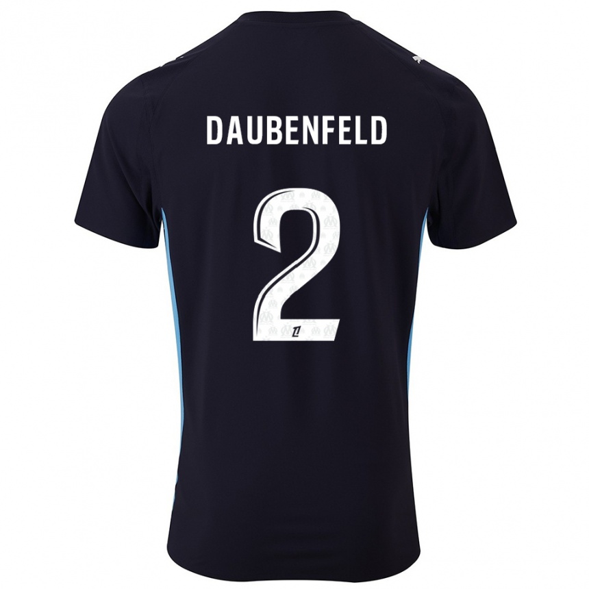 גברים כדורגל Lucas Daubenfeld #2 שחור תכלת הרחק ג'רזי 2025/26