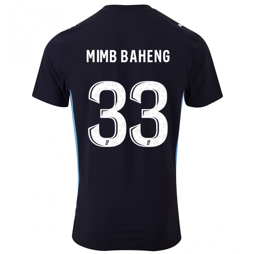 גברים כדורגל Rony Mimb Baheng #33 שחור תכלת הרחק ג'רזי 2025/26