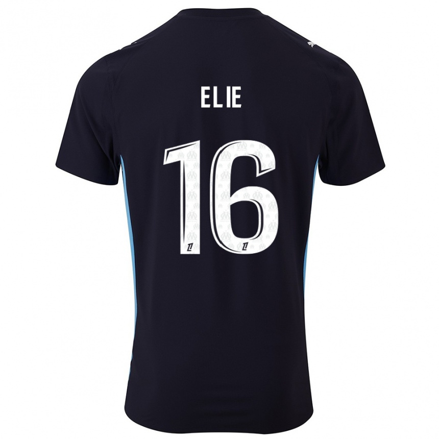 גברים כדורגל Anaïs Elie #16 שחור תכלת הרחק ג'רזי 2025/26