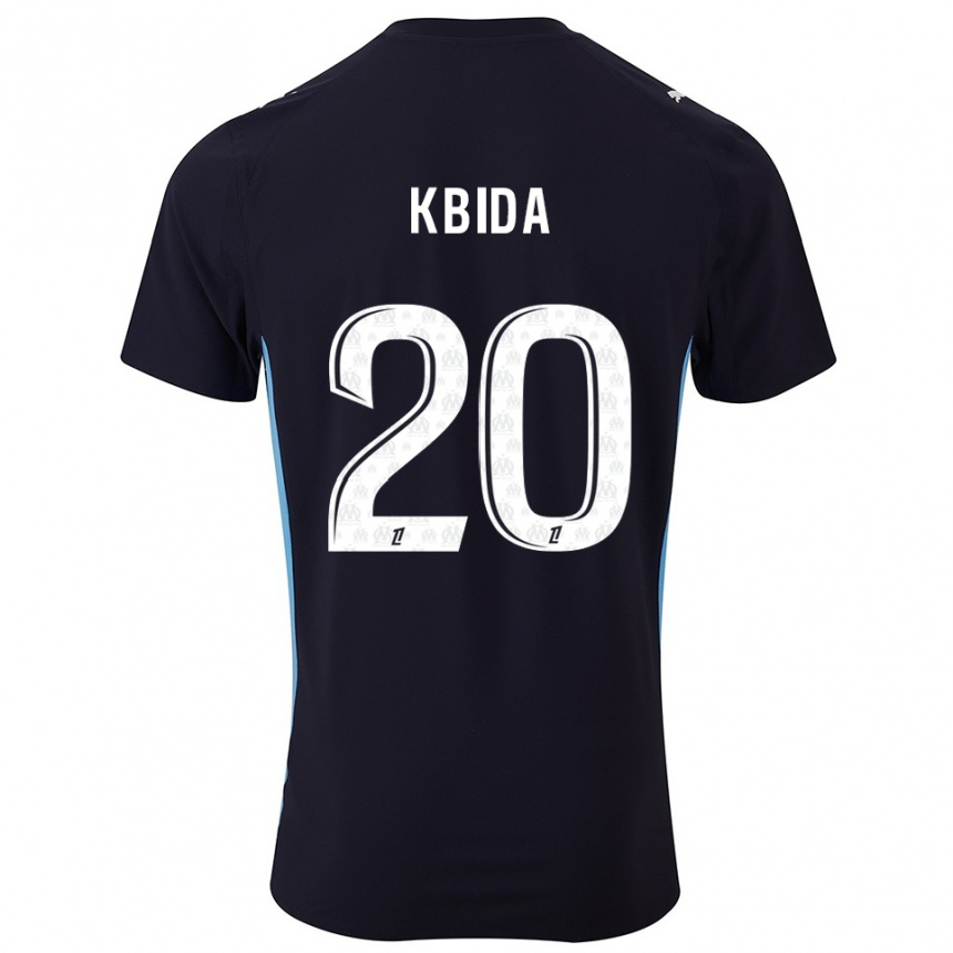גברים כדורגל Inès Kbida #20 שחור תכלת הרחק ג'רזי 2025/26
