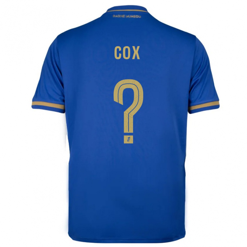גברים כדורגל Matthew Cox #0 כחול זהב הרחק ג'רזי 2025/26