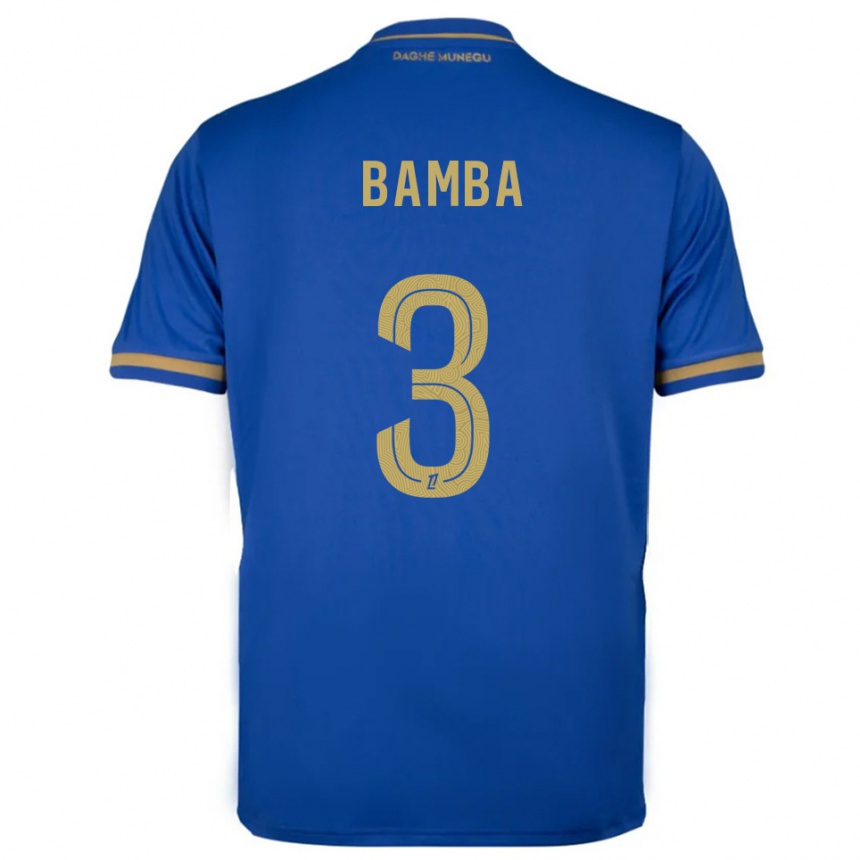 גברים כדורגל Ismaïl Bamba #3 כחול זהב הרחק ג'רזי 2025/26