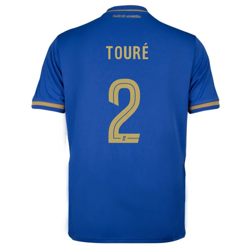 גברים כדורגל Ilane Touré #2 כחול זהב הרחק ג'רזי 2025/26