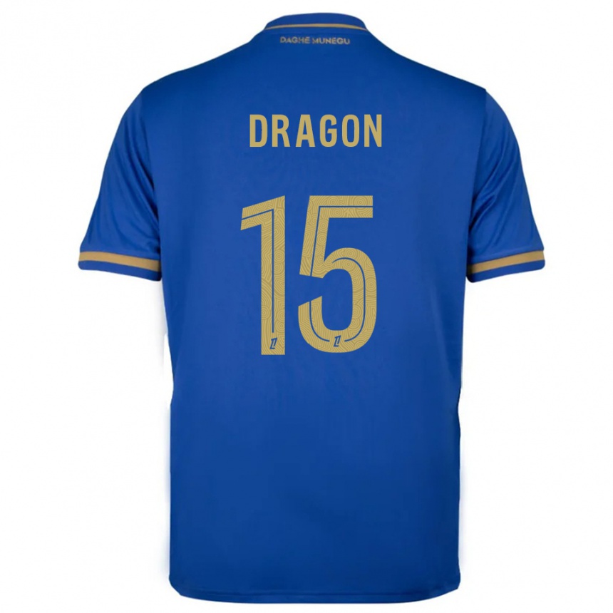 גברים כדורגל Clément Dragon #15 כחול זהב הרחק ג'רזי 2025/26