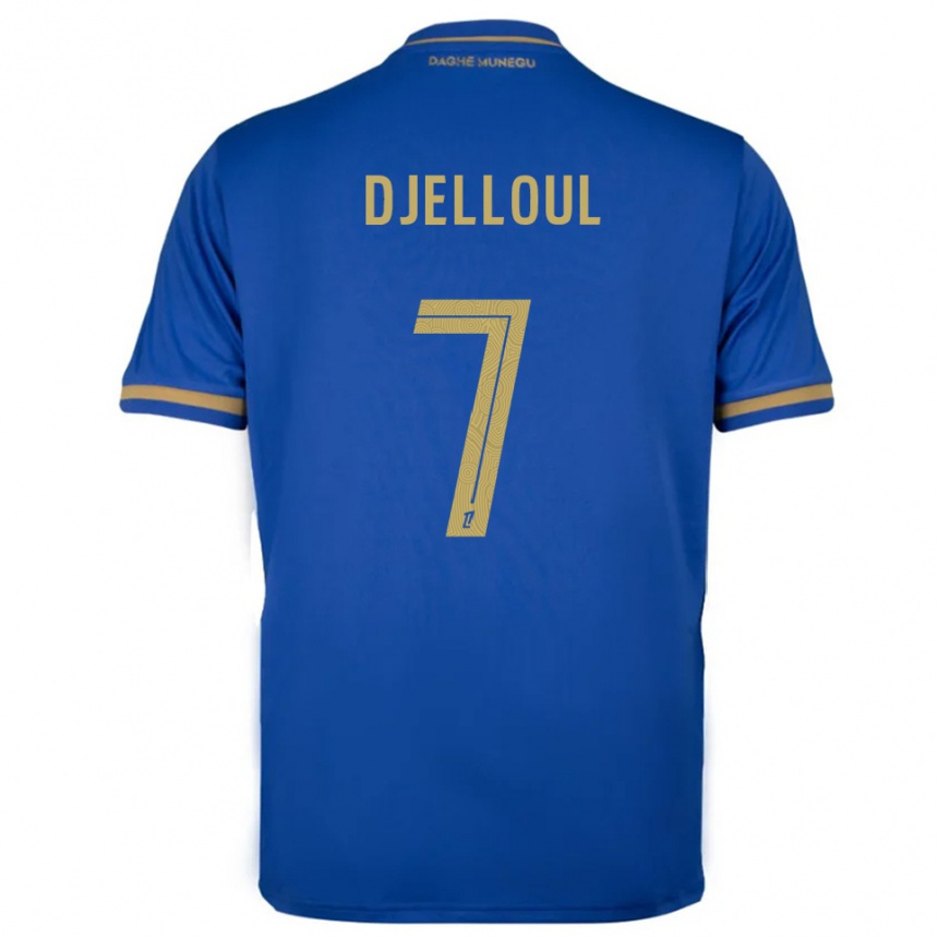 גברים כדורגל Jassim Djelloul #7 כחול זהב הרחק ג'רזי 2025/26