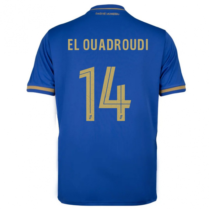 גברים כדורגל Imrane El Ouadroudi #14 כחול זהב הרחק ג'רזי 2025/26