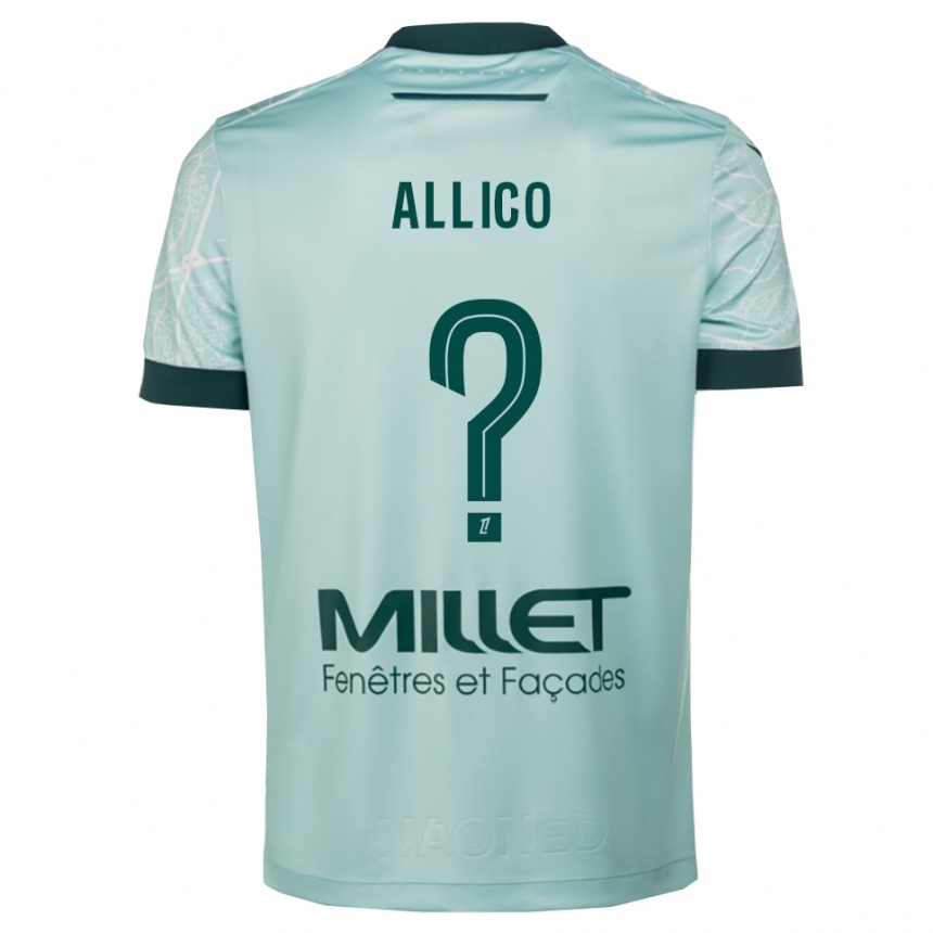 גברים כדורגל Rayan Allico #0 ירוק לבן הרחק ג'רזי 2025/26