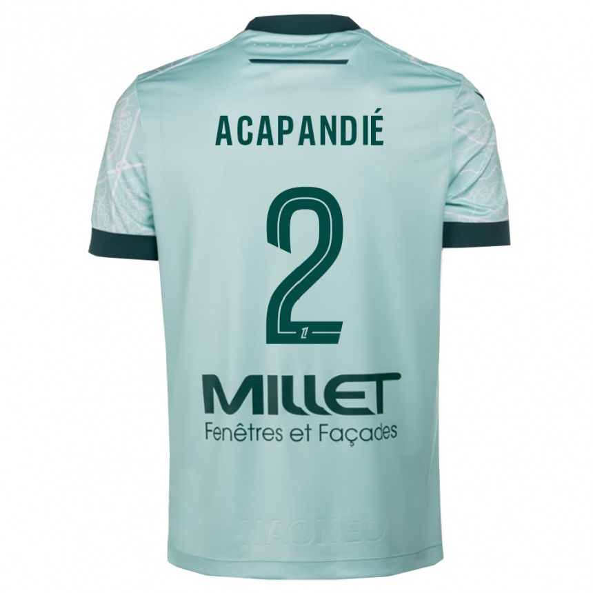 גברים כדורגל Mathieu Acapandié #2 ירוק לבן הרחק ג'רזי 2025/26