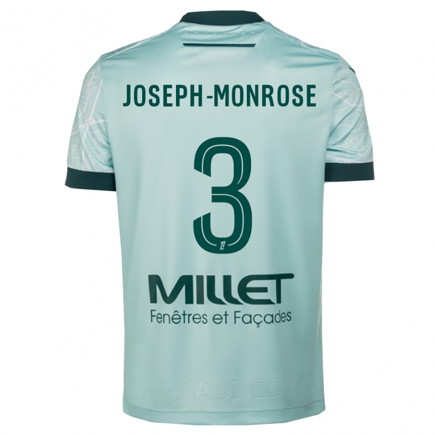 גברים כדורגל Florian Joseph-Monrose #3 ירוק לבן הרחק ג'רזי 2025/26