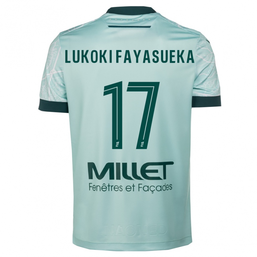 גברים כדורגל Kévin Lukoki Fayasueka #17 ירוק לבן הרחק ג'רזי 2025/26
