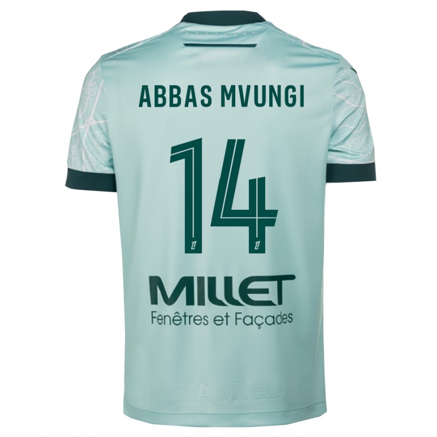 גברים כדורגל Omar Abbas Mvungi #14 ירוק לבן הרחק ג'רזי 2025/26