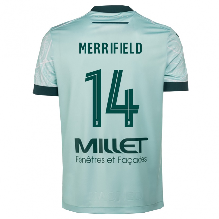 גברים כדורגל Loan Merrifield #14 ירוק לבן הרחק ג'רזי 2025/26