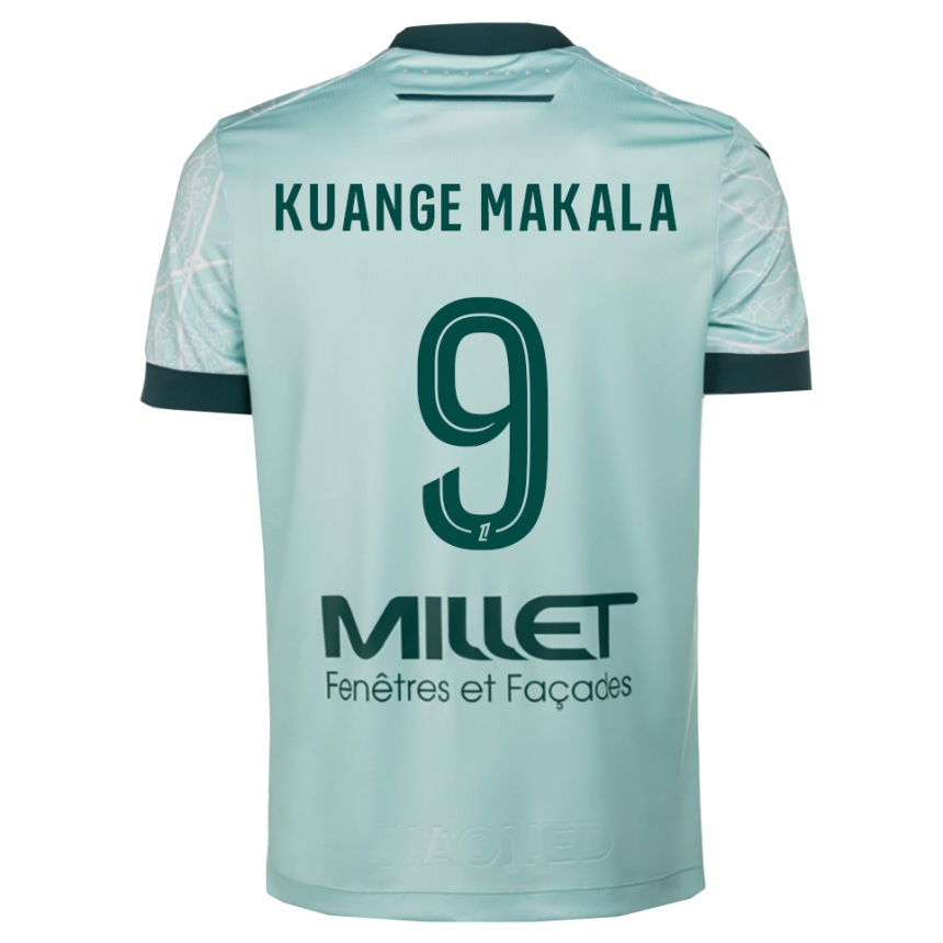 גברים כדורגל Jordi Kuange Makala #9 ירוק לבן הרחק ג'רזי 2025/26