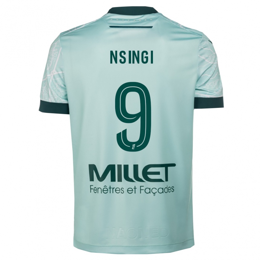גברים כדורגל Plamedi Nsingi #9 ירוק לבן הרחק ג'רזי 2025/26