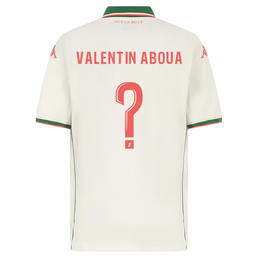 גברים כדורגל Louis Valentin Aboua #0 לבן ירוק הרחק ג'רזי 2025/26