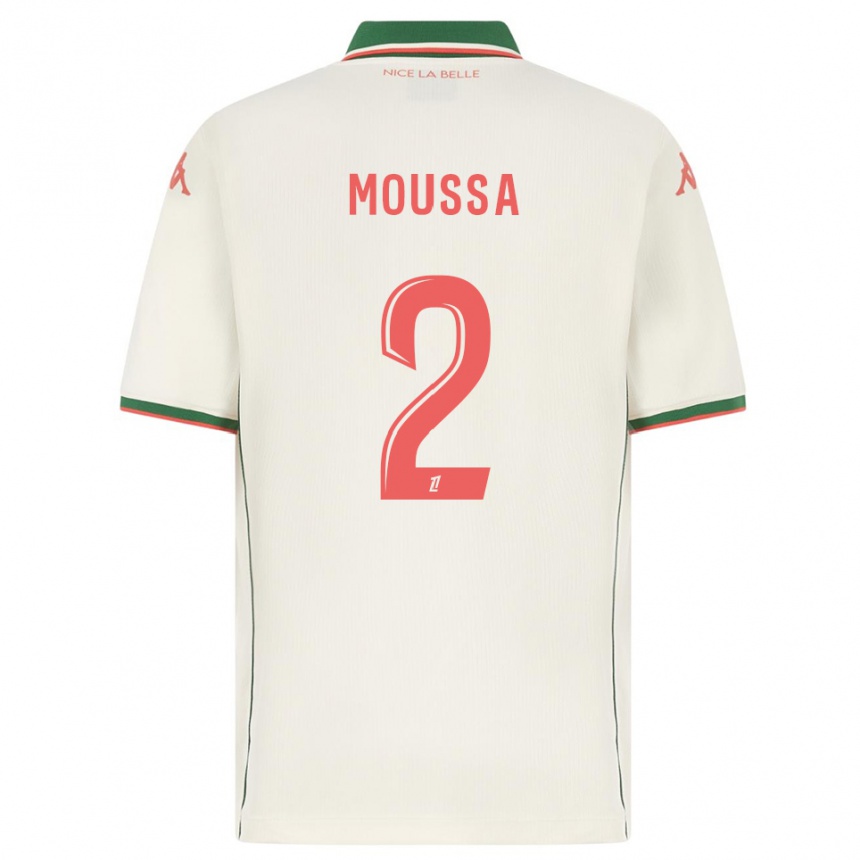 גברים כדורגל Mounir Moussa #2 לבן ירוק הרחק ג'רזי 2025/26