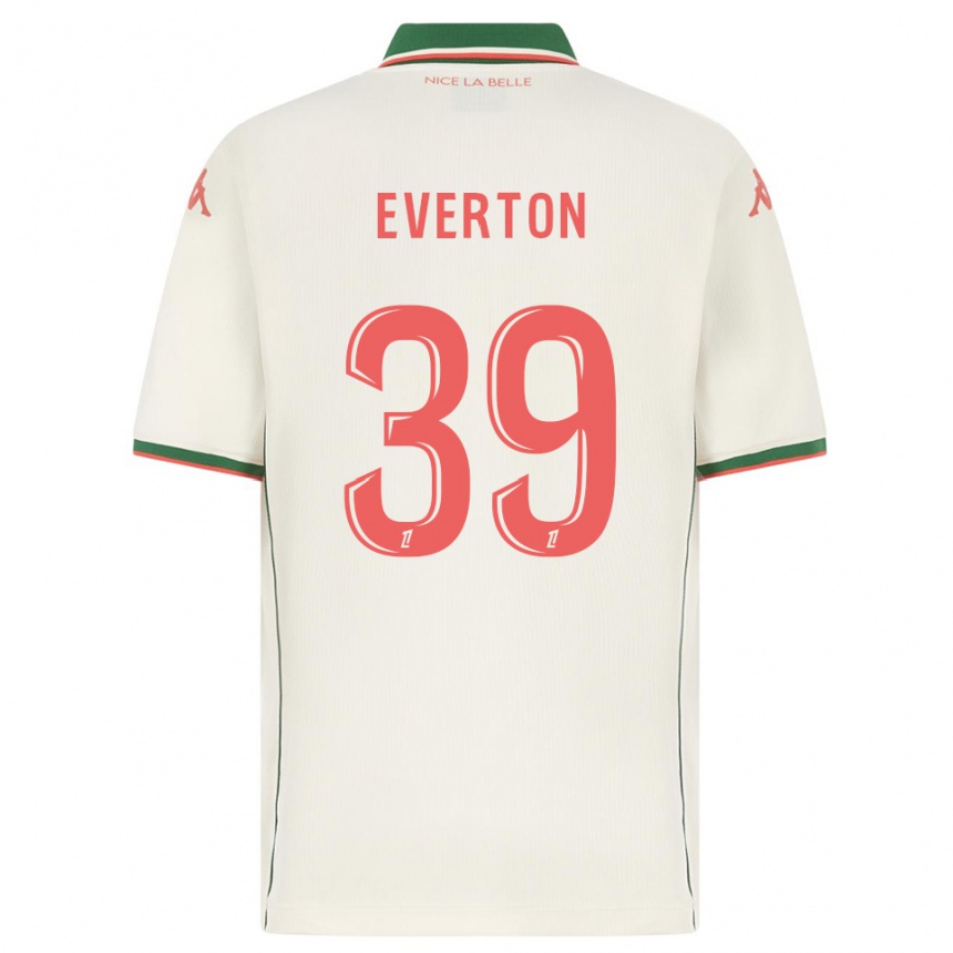 גברים כדורגל Everton #39 לבן ירוק הרחק ג'רזי 2025/26