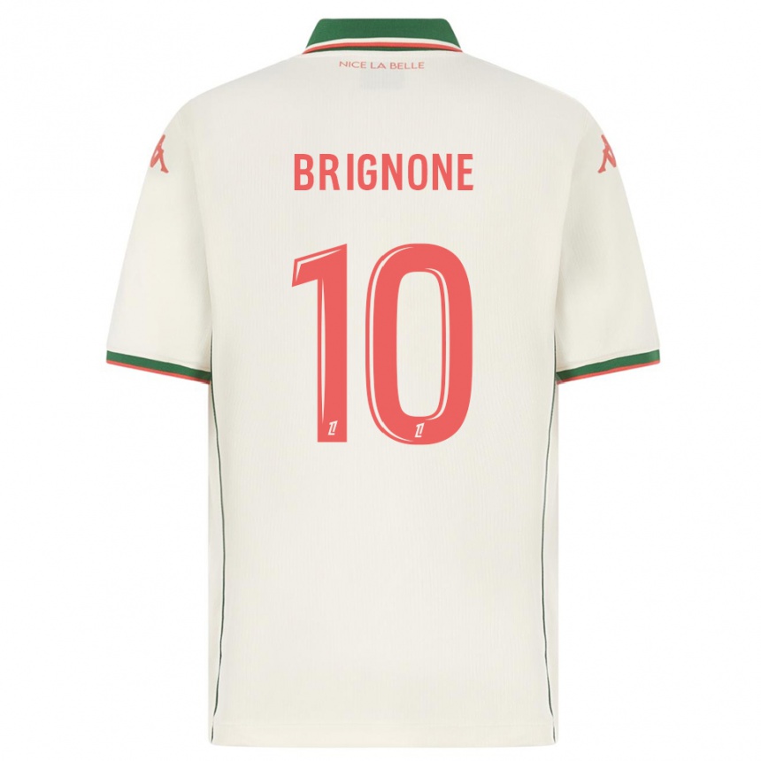 גברים כדורגל Millan Brignone #10 לבן ירוק הרחק ג'רזי 2025/26