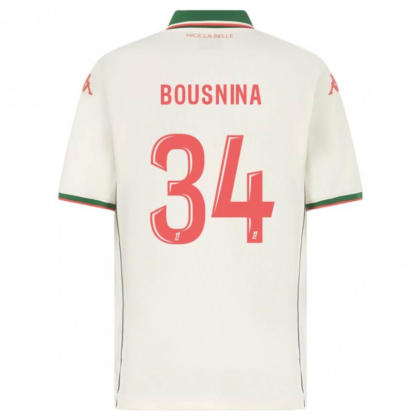 גברים כדורגל Farès Bousnina #34 לבן ירוק הרחק ג'רזי 2025/26