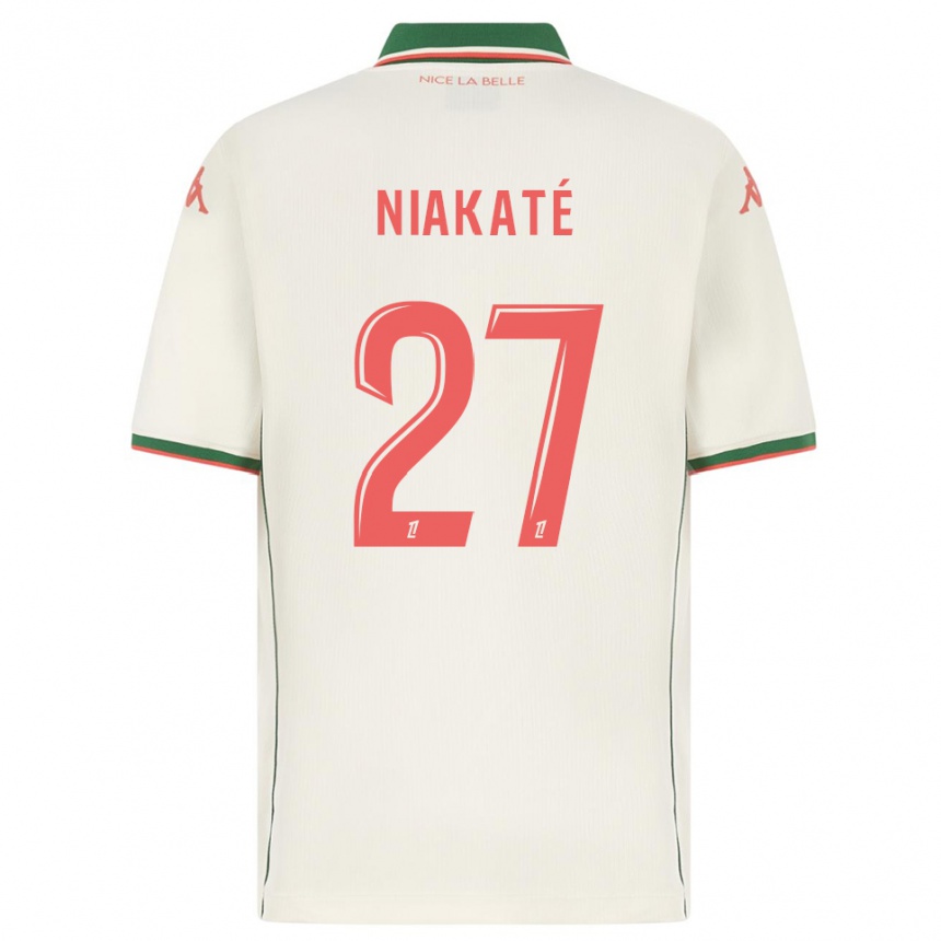 גברים כדורגל Yakaré Niakaté #27 לבן ירוק הרחק ג'רזי 2025/26