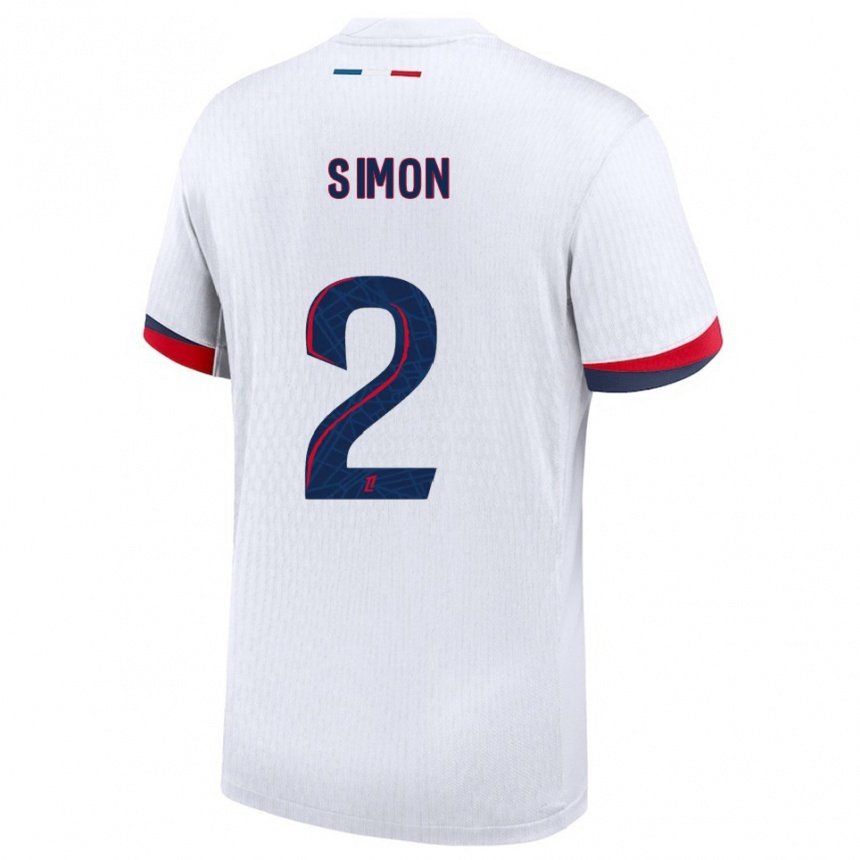 גברים כדורגל בנדיקט סיימון #2 לבן אדום הרחק ג'רזי 2025/26