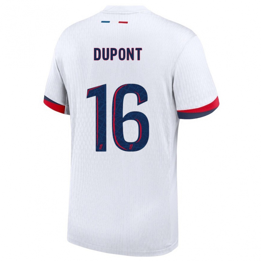 גברים כדורגל Raphaël Dupont #16 לבן אדום הרחק ג'רזי 2025/26