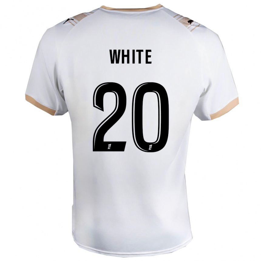 גברים כדורגל Morgan White #20 לבן שחור הרחק ג'רזי 2025/26