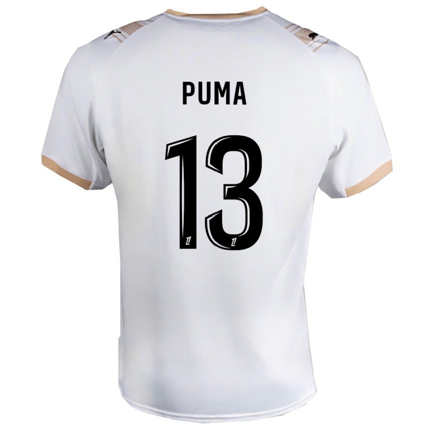 גברים כדורגל Isaac Puma #13 לבן שחור הרחק ג'רזי 2025/26