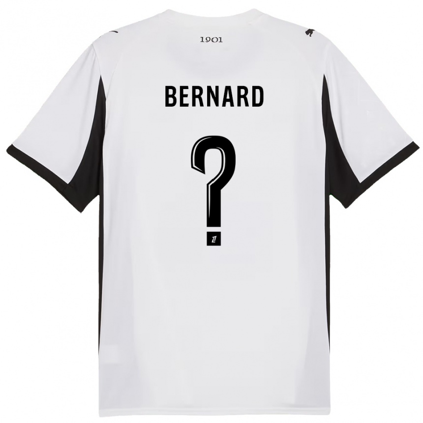 גברים כדורגל Alexis Bernard #0 לבן שחור הרחק ג'רזי 2025/26