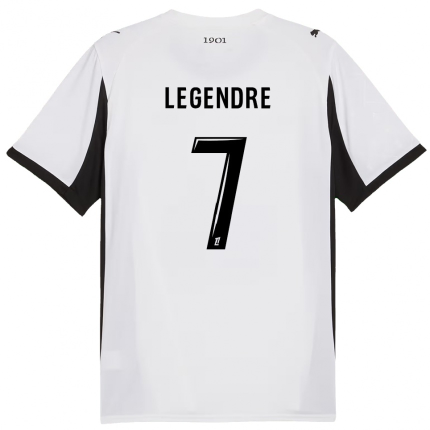 גברים כדורגל Elias Legendre Quiñonez #7 לבן שחור הרחק ג'רזי 2025/26