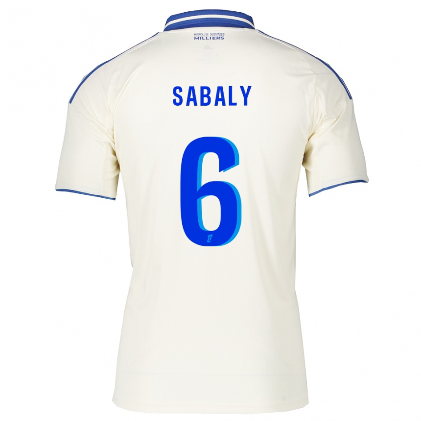 גברים כדורגל Idrissa Sabaly #6 שמפניה כחול הרחק ג'רזי 2025/26