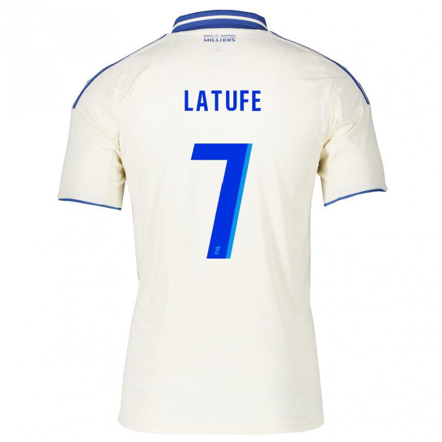 גברים כדורגל Latufe Assoumani #7 שמפניה כחול הרחק ג'רזי 2025/26