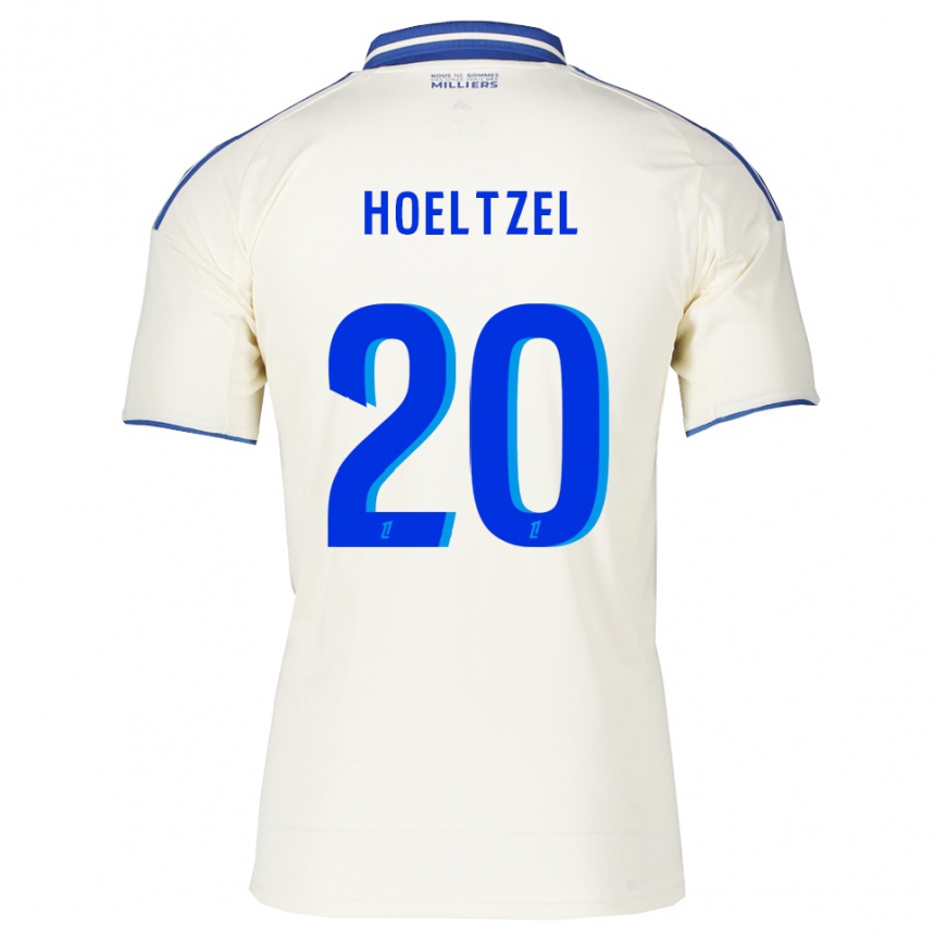 גברים כדורגל Mégane Hoeltzel #20 שמפניה כחול הרחק ג'רזי 2025/26