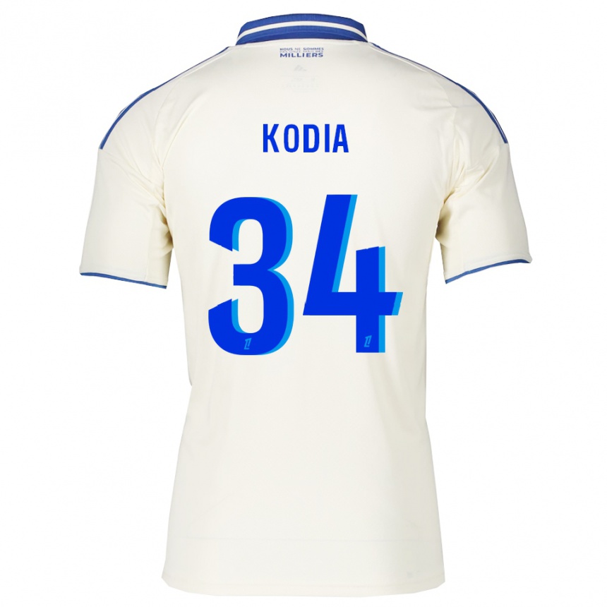 גברים כדורגל Ghianny Kodia #34 שמפניה כחול הרחק ג'רזי 2025/26