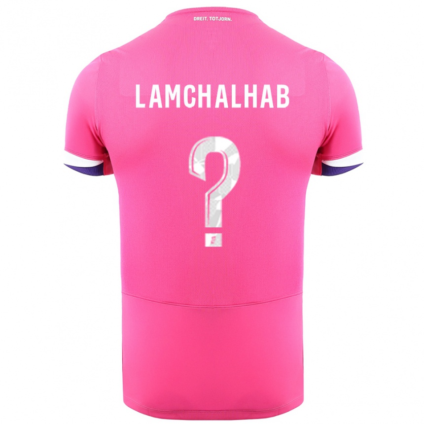 גברים כדורגל Merwan Lamchalhab #0 ורוד לבן הרחק ג'רזי 2025/26