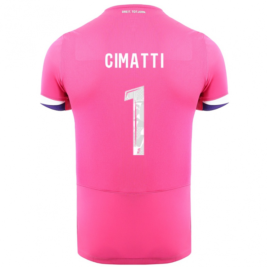 גברים כדורגל Marie Cimatti #1 ורוד לבן הרחק ג'רזי 2025/26