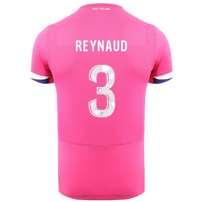 גברים כדורגל Louis Reynaud #3 ורוד לבן הרחק ג'רזי 2025/26