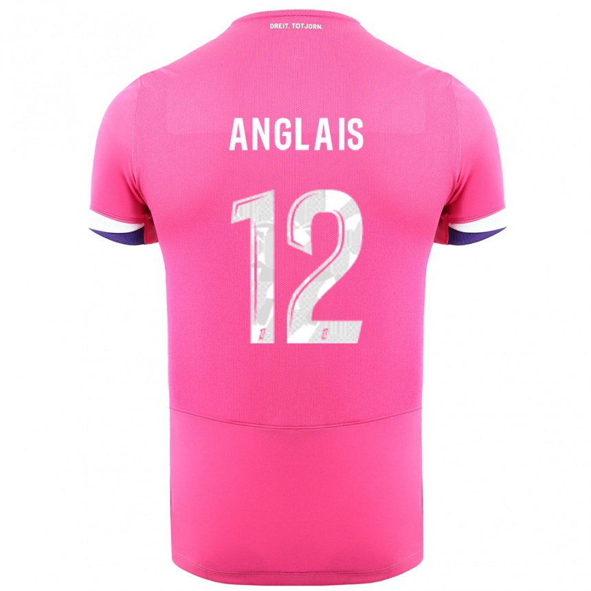 גברים כדורגל Anaëlle Anglais #12 ורוד לבן הרחק ג'רזי 2025/26