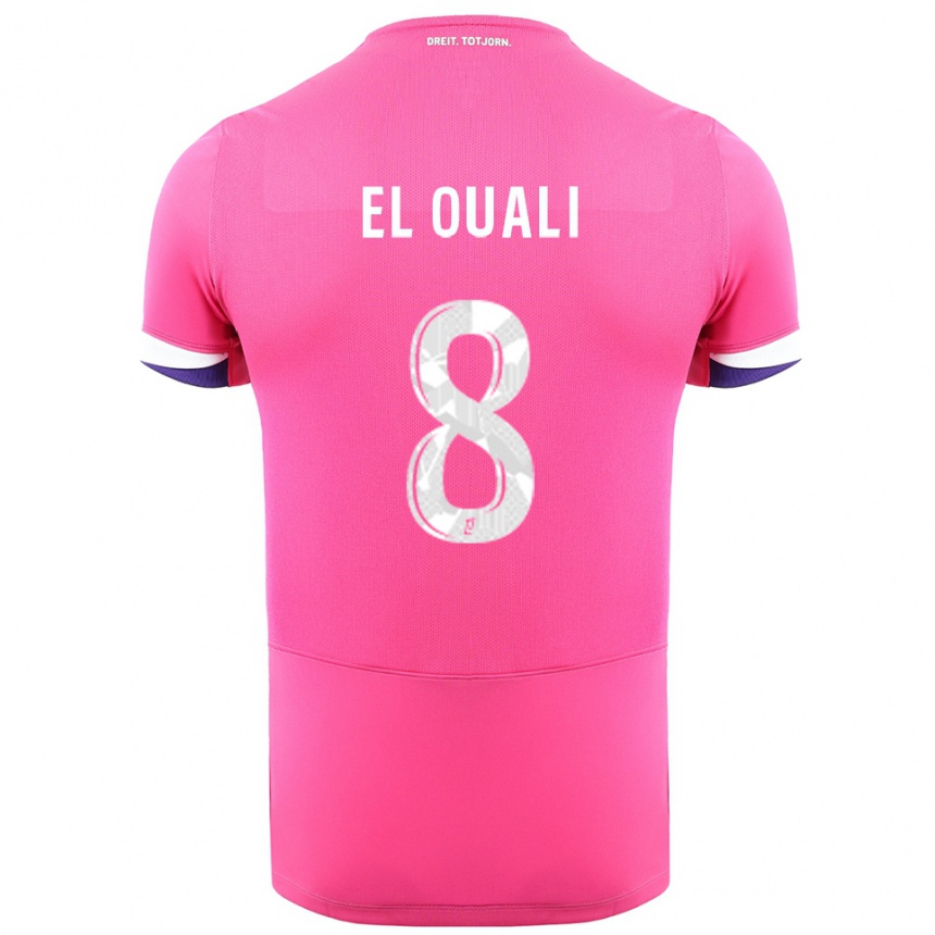 גברים כדורגל Adam El Ouali #8 ורוד לבן הרחק ג'רזי 2025/26