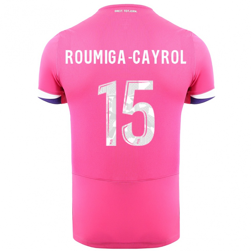 גברים כדורגל Sonia Roumiga-Cayrol #15 ורוד לבן הרחק ג'רזי 2025/26