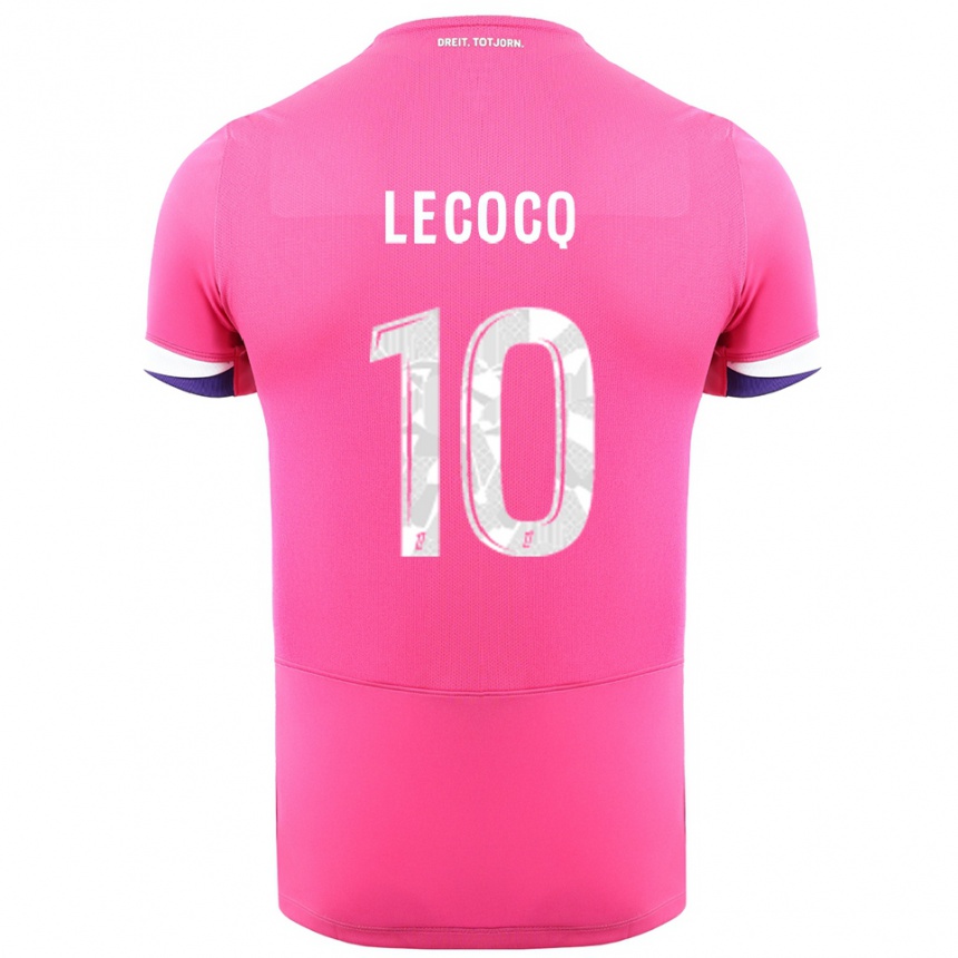 גברים כדורגל Anaëlle Lecocq #10 ורוד לבן הרחק ג'רזי 2025/26