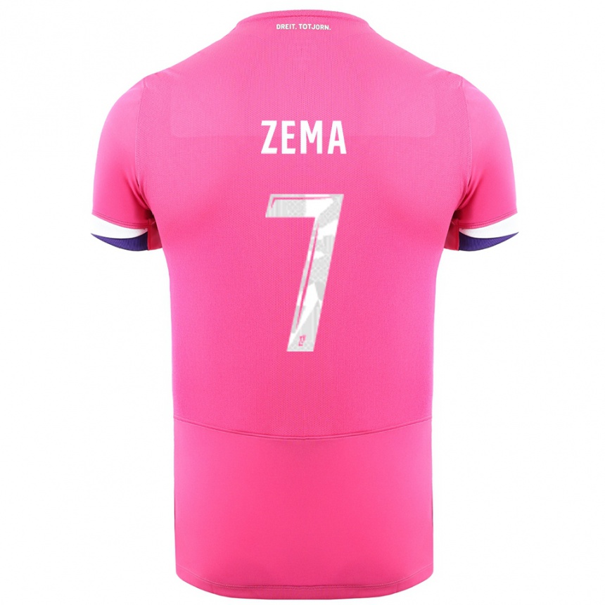גברים כדורגל Darris Zema #7 ורוד לבן הרחק ג'רזי 2025/26