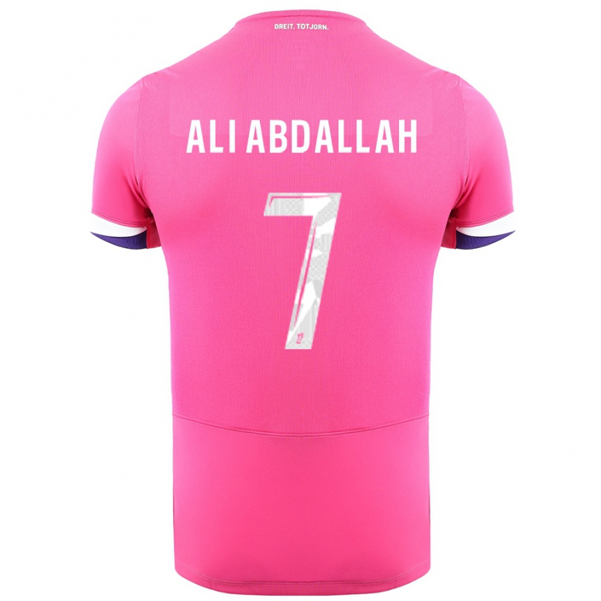 גברים כדורגל Nivine Ali Abdallah #7 ורוד לבן הרחק ג'רזי 2025/26
