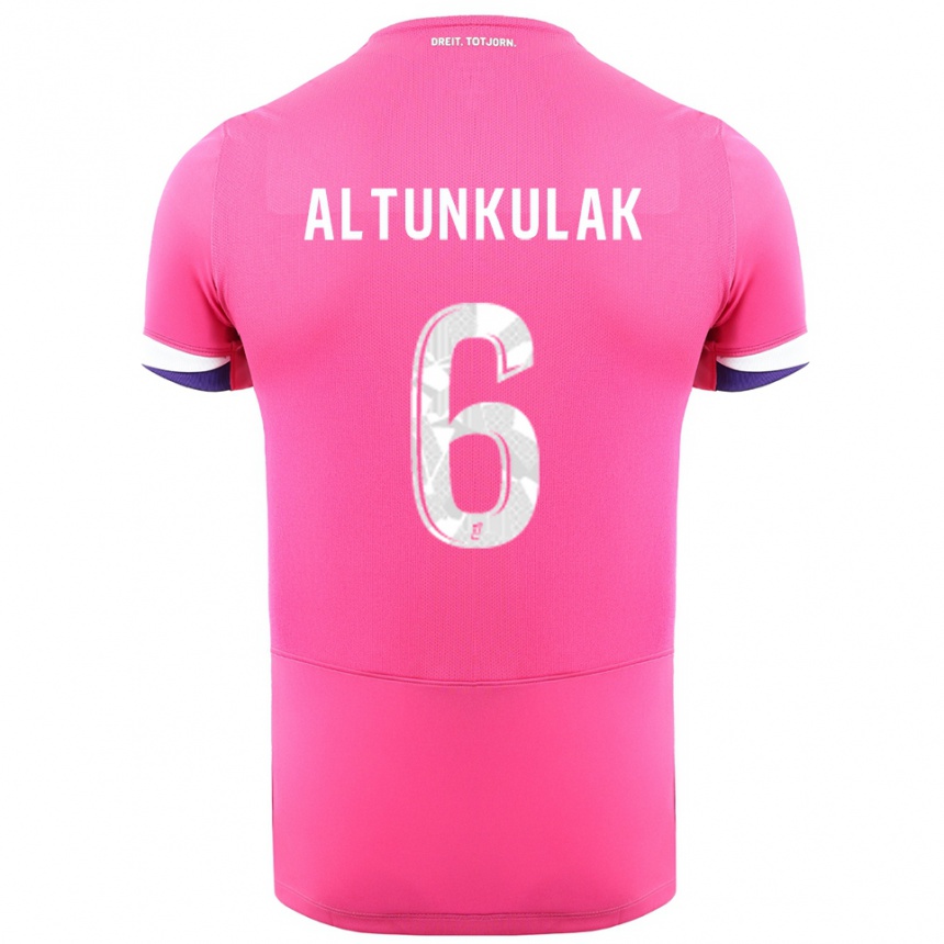 גברים כדורגל Selen Altunkulak #6 ורוד לבן הרחק ג'רזי 2025/26
