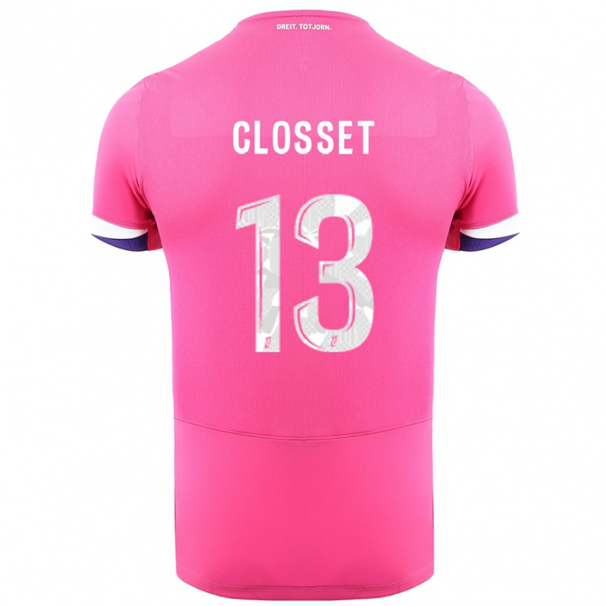 גברים כדורגל Océane Closset #13 ורוד לבן הרחק ג'רזי 2025/26