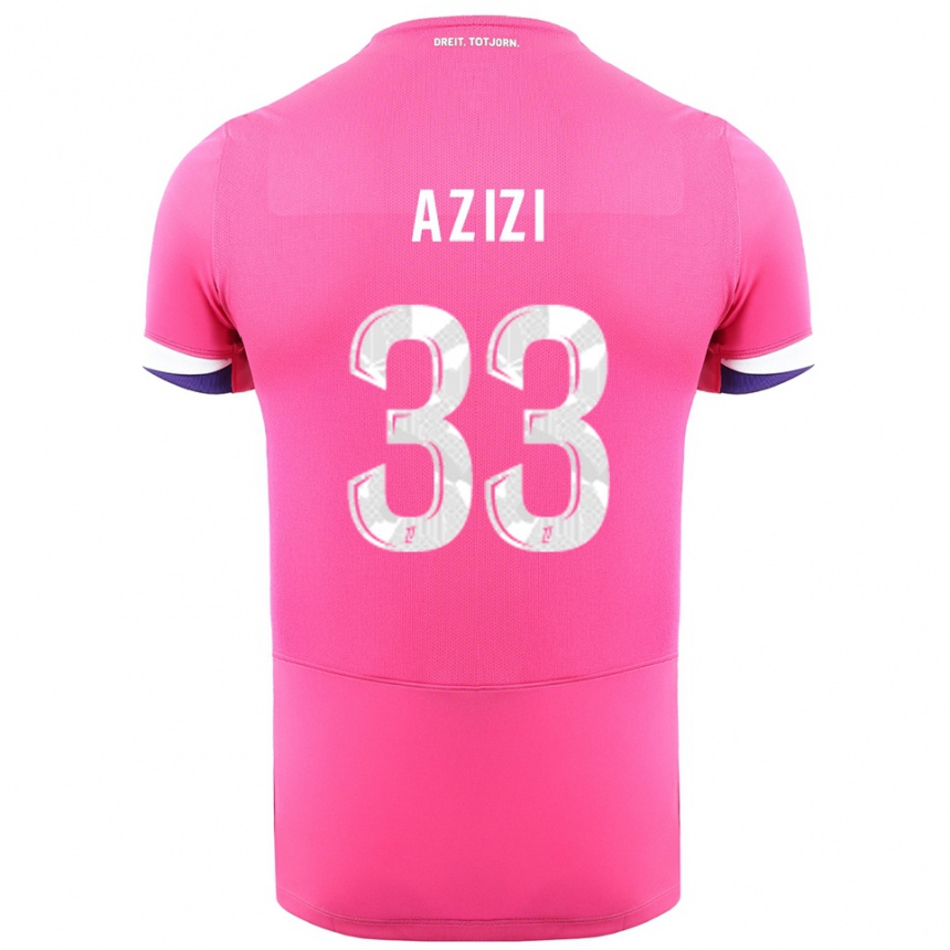 גברים כדורגל Ilyas Azizi #33 ורוד לבן הרחק ג'רזי 2025/26