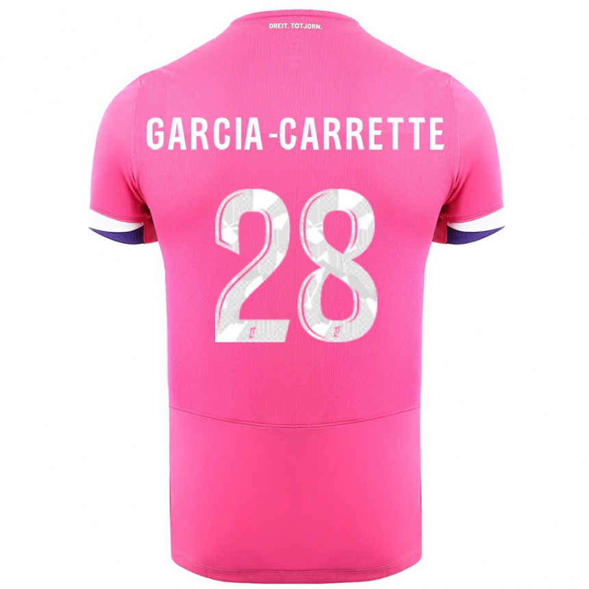 גברים כדורגל Hortense Garcia-Carrette #28 ורוד לבן הרחק ג'רזי 2025/26