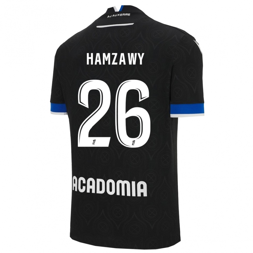גברים כדורגל Radwan Hamzawy #26 שחור לבן הרחק ג'רזי 2025/26